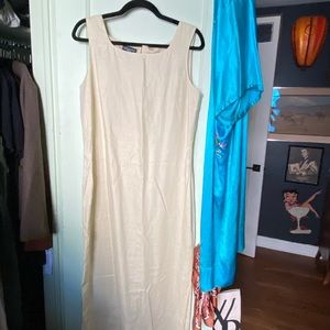 90s Linen Maxi Dress
